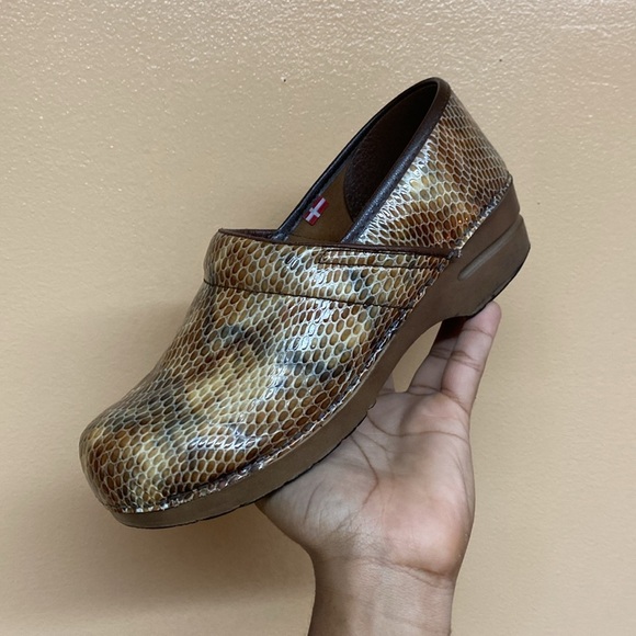 Sanita Snakeskin Danish Clogs - Picture 10 of 17